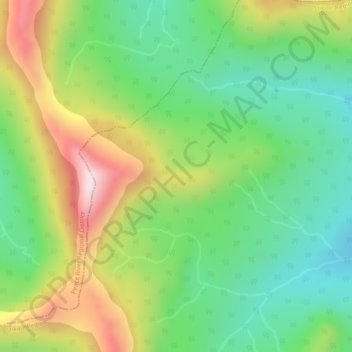 Mapa topográfico Omineca Mountains, altitude, relevo