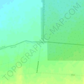 Mapa topográfico El Cadillo, altitude, relevo