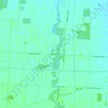 Mapa topográfico Woodslee, altitude, relevo