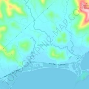 Mapa topográfico Sto. Rosario, altitude, relevo