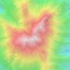 Mapa topográfico Mount Merbabu, altitude, relevo