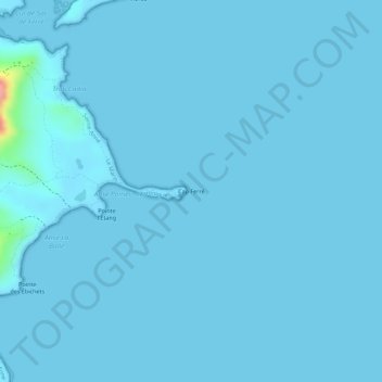 Mapa topográfico Cap Ferré, altitude, relevo
