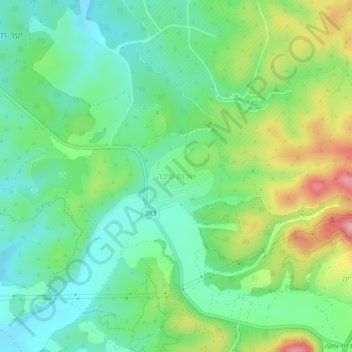 Mapa topográfico Sdot Micha, altitude, relevo