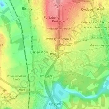 Mapa topográfico Vigo, altitude, relevo