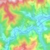 Mapa topográfico Koate, altitude, relevo