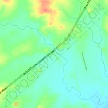 Mapa topográfico El Canelón, altitude, relevo