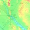 Mapa topográfico El Paso, altitude, relevo