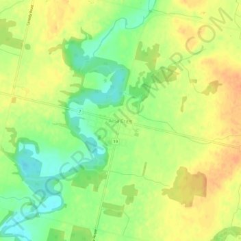 Mapa topográfico Ailsa Craig, altitude, relevo