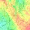 Mapa topográfico Knutsford, altitude, relevo