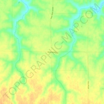 Mapa topográfico Morristown, altitude, relevo