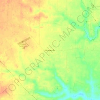 Mapa topográfico Bohleysville, altitude, relevo
