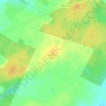 Mapa topográfico Воронина, altitude, relevo