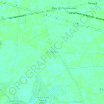 Mapa topográfico Barranca, altitude, relevo
