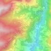 Mapa topográfico Majh Gaun, altitude, relevo