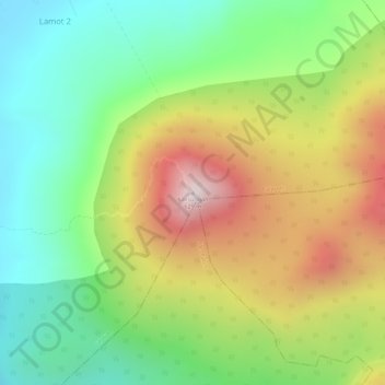 Mapa topográfico Kalisungan, altitude, relevo