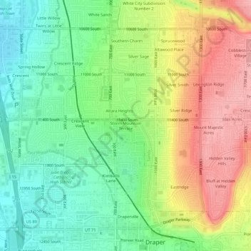 Mapa topográfico Storm Mountain Terrace, altitude, relevo