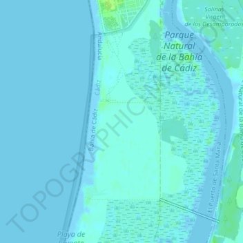 Mapa topográfico Los Toruños, altitude, relevo