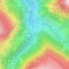 Mapa topográfico Biroulet, altitude, relevo