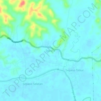 Mapa topográfico Sepaso, altitude, relevo