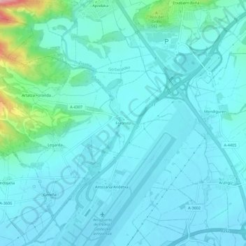 Mapa topográfico Foronda, altitude, relevo