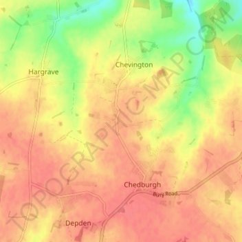 Mapa topográfico Tan Office Green, altitude, relevo