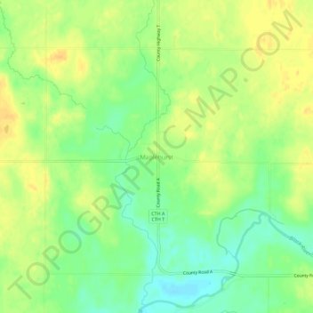 Mapa topográfico Maplehurst, altitude, relevo