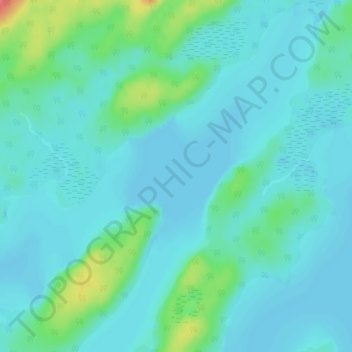 Mapa topográfico Lac Opémisca, altitude, relevo