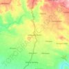 Mapa topográfico Jampang Kulon, altitude, relevo
