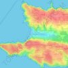 Mapa topográfico Baie des Trépassés, altitude, relevo