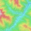 Mapa topográfico La Casa, altitude, relevo