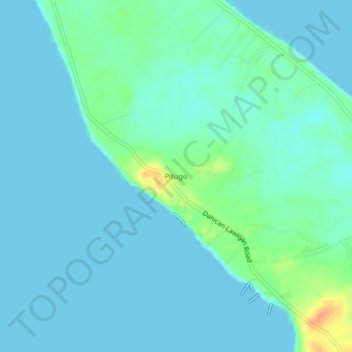 Mapa topográfico Pitugo, altitude, relevo
