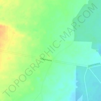 Mapa topográfico Montebello, altitude, relevo