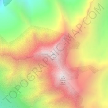 Mapa topográfico Pioneer Peak, altitude, relevo