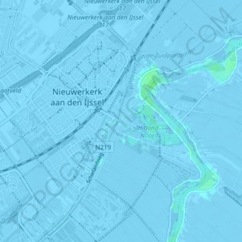 Mapa topográfico 's-Gravenweg, altitude, relevo