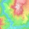Mapa topográfico Rochegude, altitude, relevo