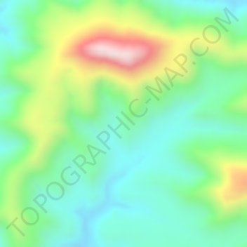 Mapa topográfico Manu, altitude, relevo