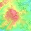 Mapa topográfico La Braudière, altitude, relevo
