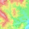 Mapa topográfico Le Bost, altitude, relevo