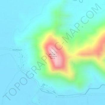 Mapa topográfico Mount Capistrano, altitude, relevo