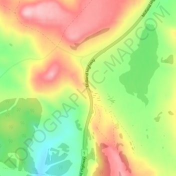 Mapa topográfico Spring Hill, altitude, relevo