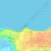 Mapa topográfico Pointe du Hoc, altitude, relevo