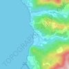 Mapa topográfico Plage Caraïbe, altitude, relevo