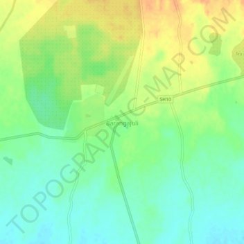 Mapa topográfico Barangajuli, altitude, relevo