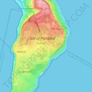 Mapa topográfico Wakeham, altitude, relevo