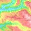 Mapa topográfico Palmital dos Fundos, altitude, relevo