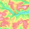 Mapa topográfico Knighton, altitude, relevo
