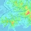 Mapa topográfico 敦化路街道, altitude, relevo