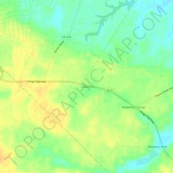 Mapa topográfico Latanes, altitude, relevo