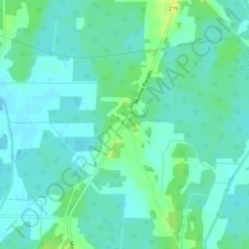 Mapa topográfico Barrington, altitude, relevo