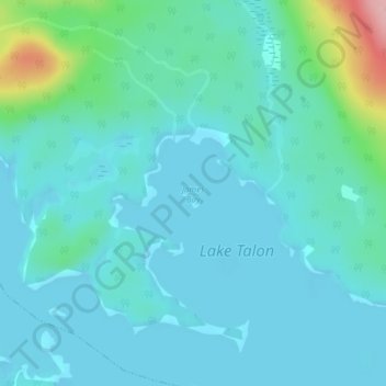 Mapa topográfico James Bay, altitude, relevo
